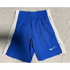 Nike Dri-FIT Basketball Shorts Boys Youth Small Blue/White Loose Fit Mesh